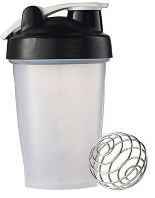 

Shrih Shaker Bottle With Blender Ball 650 ml Shaker(Pack of 1, Black, Clear)