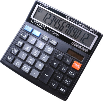 

CT CT-555N CT-555N Basic Calculator(12 Digit), Black
