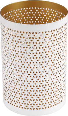 

the decor mart Tea Light Holder Iron Tealight Holder(White, Pack of 1)