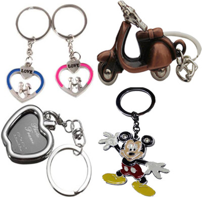

MGP Fashion Shape photo frame ,scooter ,couple, cartoon Full Metallic key cahin Key Chain(Multicolor)