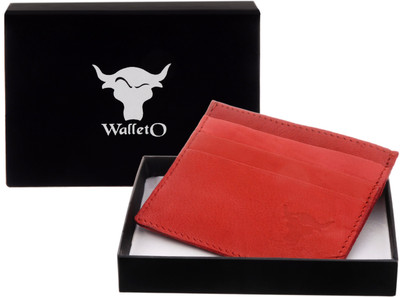 

WALLETO Unisex 100% Genuine Leather Business Card, Personal Id,Credit Card, Driving Licence Card Holder Cum Mini Money Wallet (006_Tan), Slots Space for 6 Card Holder(Set of 1, Tan)