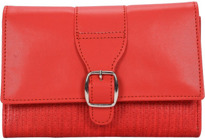 

Whiteflower Casual Red Clutch
