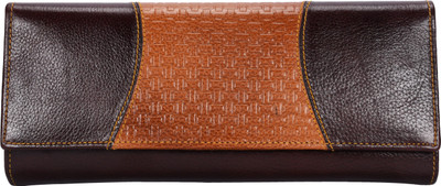 

Whiteflower Casual Brown Clutch