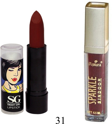 

Amura Smart Girl LipStick and Sparkle Sindur Combo(Set of 2)