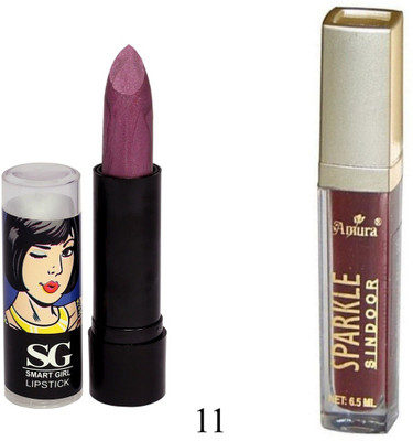 

Amura Smart Girl LipStick and Sparkle Sindur Combo(Set of 2)