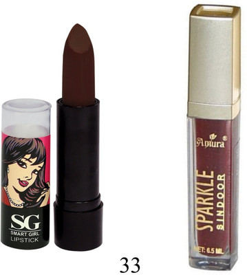 

Amura Smart Girl LipStick and Sparkle Sindur Combo(Set of 2)