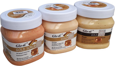 

Glow Right GOLD FACIAL SET M(Set of 3)
