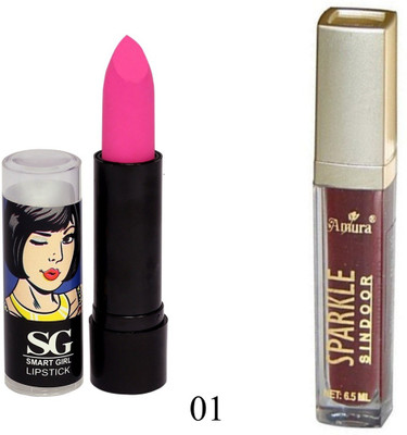

Amura Smart Girl LipStick and Sparkle Sindur Combo(Set of 2)