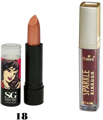 

Amura Smart Girl LipStick and Sparkle Sindur Combo(Set of 2)