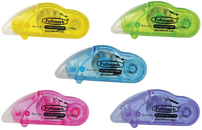 

FULLMARK D TYPE 5 mm x 6 mm CORRECTION TAPE(Set of 5, Assorted color)