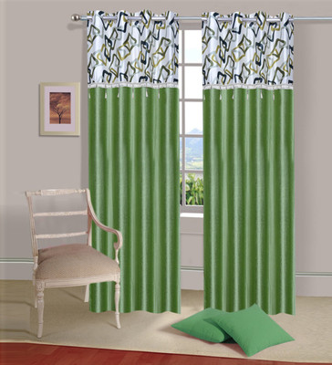 

Ville Style 214 cm (7 ft) Polyester Door Curtain (Pack Of 2)(Solid, Pista)