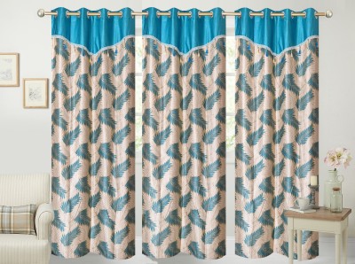 

Stella Creations 214 cm (7 ft) Polyester Door Curtain (Pack Of 3)(Printed, Light Blue)