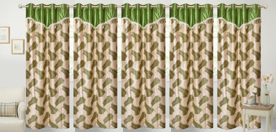 

Stella Creations 214 cm (7 ft) Polyester Door Curtain (Pack Of 5)(Printed, Green)