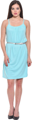 

Kotty Women's Peplum Light Blue Dress, Cyan