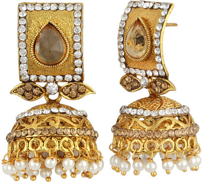 STYYLO FASHION Diva style Zircon Alloy Chandbali Earring