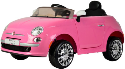 

Toyhouse Officially License Fiat 500 Rechargeable Car Battery Operated Ride On(Pink)