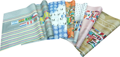 

EVINCE ASSORTED GIFT WRAPPERS eVincE Pack of 7 Large Gift Wrappers of seven continents on Earth PAPER Gift Wrapper(Multicolor)