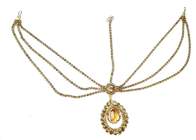 BinnG MAANG TIKKA WITH MAATHA PATTI Hair Chain(Gold)