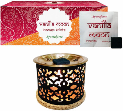

Aromafume Vanilla Moon Incense Bricks (Medium) & Snowflake Burner Fresh Agarbattis(20 Units)