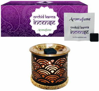 

Aromafume Orchid Karma Incense Bricks (Medium) & Rainbow Burner Fresh Agarbattis(20 Units)