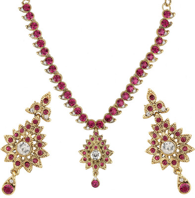Jewels Capital Alloy Gold-plated White, Maroon, Gold, Multicolor Jewellery Set(Pack of 1)