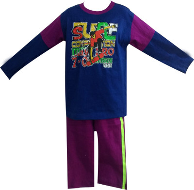 

Fashionitz Boys Casual T-shirt Pant(Blue