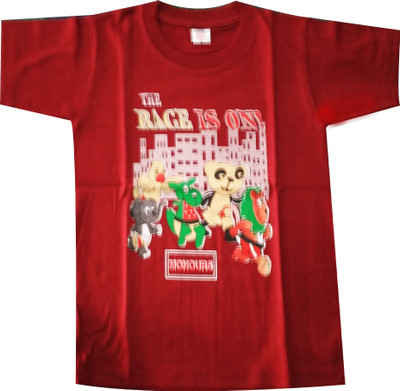 

Fashionitz Boys Printed Cotton T Shirt(Maroon, Pack of 1