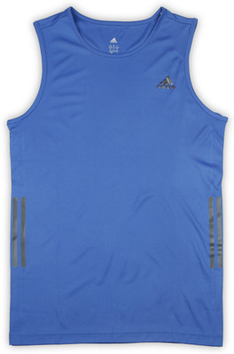 Buy ADIDAS Boys Solid Polycotton T Shirt(Blue, Pack of 1) on