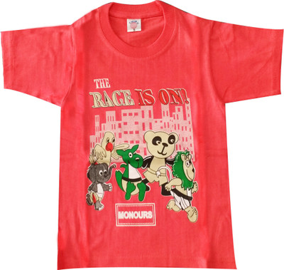 

Fashionitz Boys Printed Cotton T Shirt(Multicolor, Pack of 1