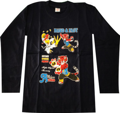 

Fashionitz Boys Printed Cotton T Shirt(Black, Pack of 1