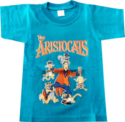 

Fashionitz Boys Printed Cotton T Shirt(Blue, Pack of 1