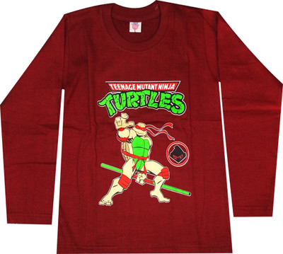 

Fashionitz Boys Printed Cotton T Shirt(Maroon, Pack of 1