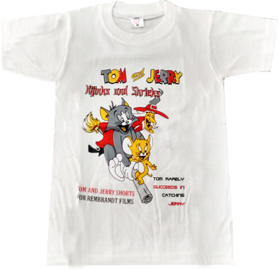 

Fashionitz Boys Printed Cotton T Shirt(White, Pack of 1