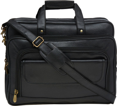 

Leatherworld 17 inch Laptop Messenger Bag(Black)