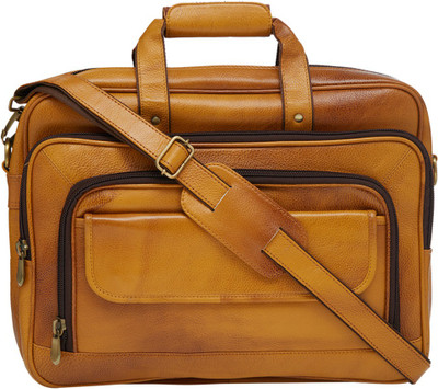 

Leatherworld 17 inch Laptop Messenger Bag(Brown)