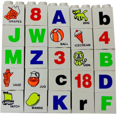 

Pari Collection Alphabet And Numbers Blocks For Kids(Multicolor)
