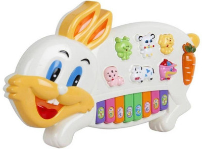 

Smilemakers Musical Rabbit Piano Keyboard Toy Game for Kids(Multicolor)