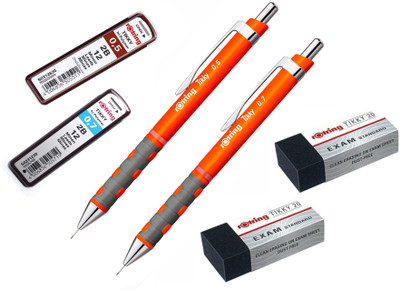 

rotring 2B Leads Tikky Eraser Pencil(Set of 2, Neon Orange)