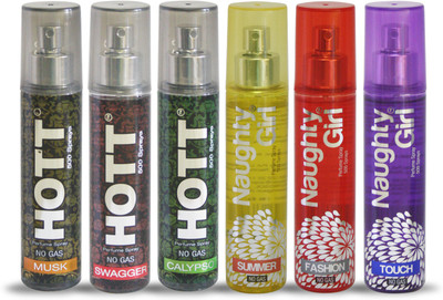 

Hott MUSK SWAGGER CALYPSO And Naughty Girl SUMMER FASHION TOUCH Perfume For Combo Pack of 6 -60ML Eau de Parfum - 60 ml(For Men & Women)