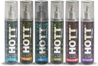 

Hott AQUA MUSK SPORT NOIR SWAGGER And INTENSE Perfume Combo For Men Pack of 6 Eau de Parfum - 60 ml(For Men)