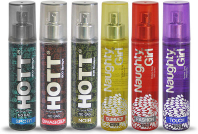 

Hott SPORT SWAGGER NOIR And Naughty Girl SUMMER FASHION TOUCH Perfume For Combo Pack of 6 -60ML Eau de Parfum - 60 ml(For Men & Women)