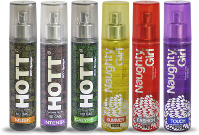 

Hott MUSK INTENSE CALYPSO And Naughty Girl SUMMER FASHION TOUCH Perfume For Combo Pack of 6 -60ML Eau de Parfum - 60 ml(For Men & Women)