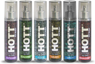 

Hott INTENSE CALYPSO AQUA MUSK SPORT And SWAGGER Perfume Combo For Men Pack of 6 Eau de Parfum - 60 ml(For Men)