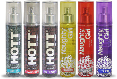 

Hott AQUA SWAGGER INSTANSE And Naughty Girl SUMMER FASHION TOUCH Perfume For Combo Pack of 6 -60ML Eau de Parfum - 60 ml(For Men & Women)