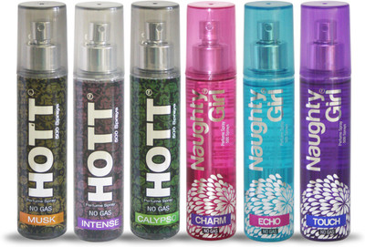 

Hott MUSK INTENSE CALYPSO And Naughty Girl CHARM ECHO TOUCH Perfume For Combo Pack of 6 -60ML Eau de Parfum - 60 ml(For Men & Women)