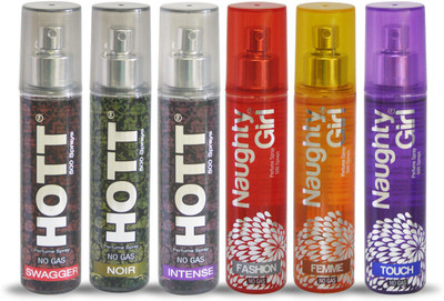 

Hott SWAGGER NOIR INTENSE And Naughty Girl FASHION FEMME TOUCH Perfume For Combo Pack of 6 -60ML Eau de Parfum - 60 ml(For Men & Women)