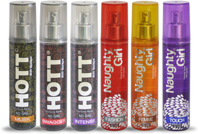 

Hott MUSK SWAGGER INTENSE And Naughty Girl FASHION FEMME TOUCH Perfume For Combo Pack of 6 -60ML Eau de Parfum - 60 ml(For Men & Women)