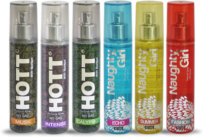 

Hott MUSK INTENSE CALYPSO And Naughty Girl ECHO SUMMER FASHION Perfume For Combo Pack of 6 -60ML Eau de Parfum - 60 ml(For Men & Women)