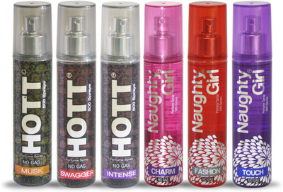 

Hott MUSK SWAGGER INTENSE And Naughty Girl CHARM FASHION TOUCH Perfume For Combo Pack of 6 -60ML Eau de Parfum - 60 ml(For Men & Women)