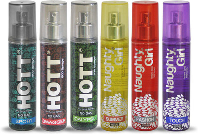 

Hott SPORT SWAGGER CALYPSO And Naughty Girl SUMMER FASHION TOUCH Perfume For Combo Pack of 6 -60ML Eau de Parfum - 60 ml(For Men & Women)